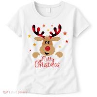 Merry Christmas Reindeer Cute Holiday Women's T-Shirt thumb 0