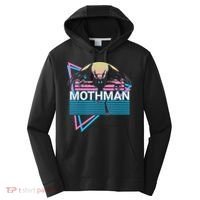 Mothman Cryptozoology Retro Cryptid Performance Fleece Hoodie thumb 0