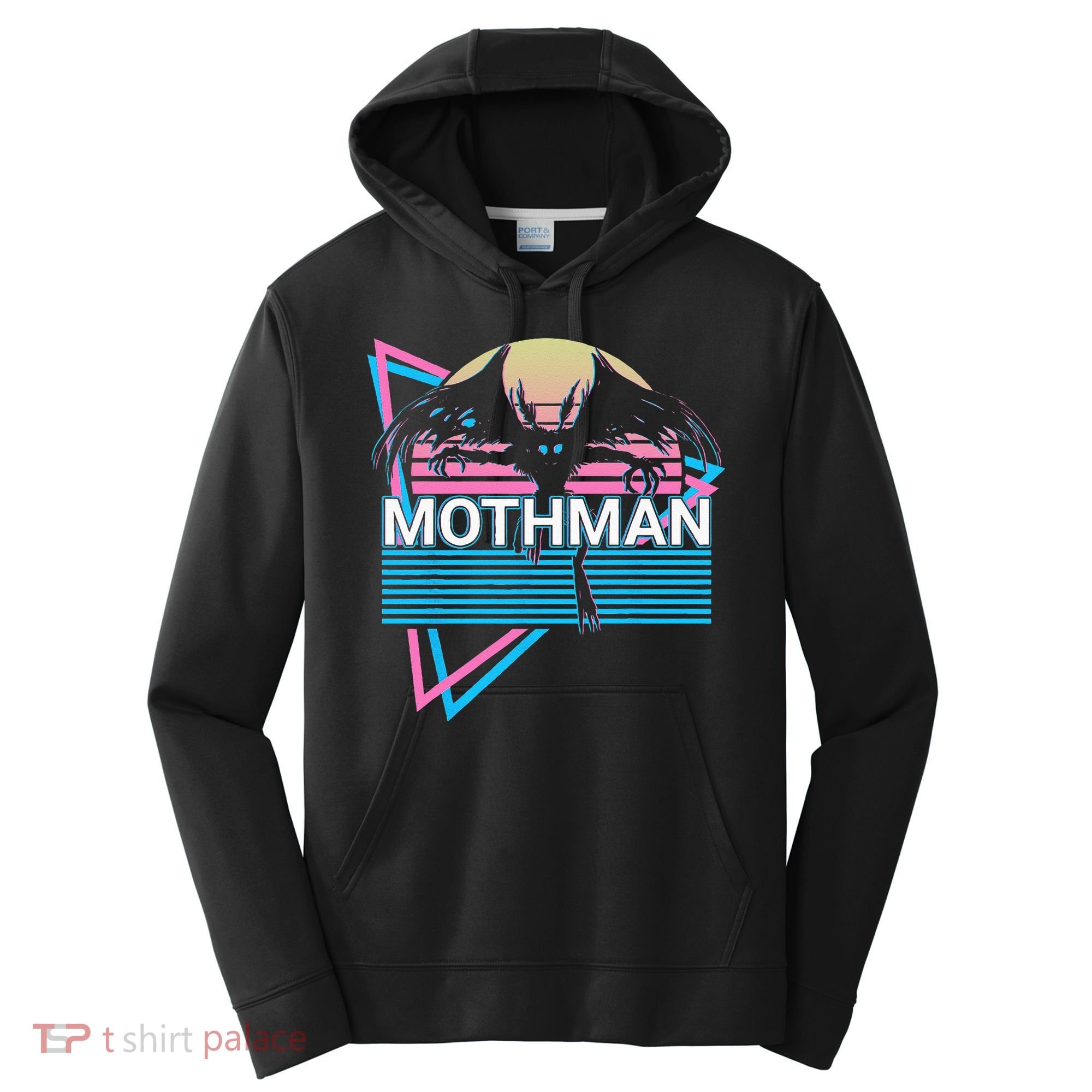 Mothman Cryptozoology Retro Cryptid Performance Fleece Hoodie