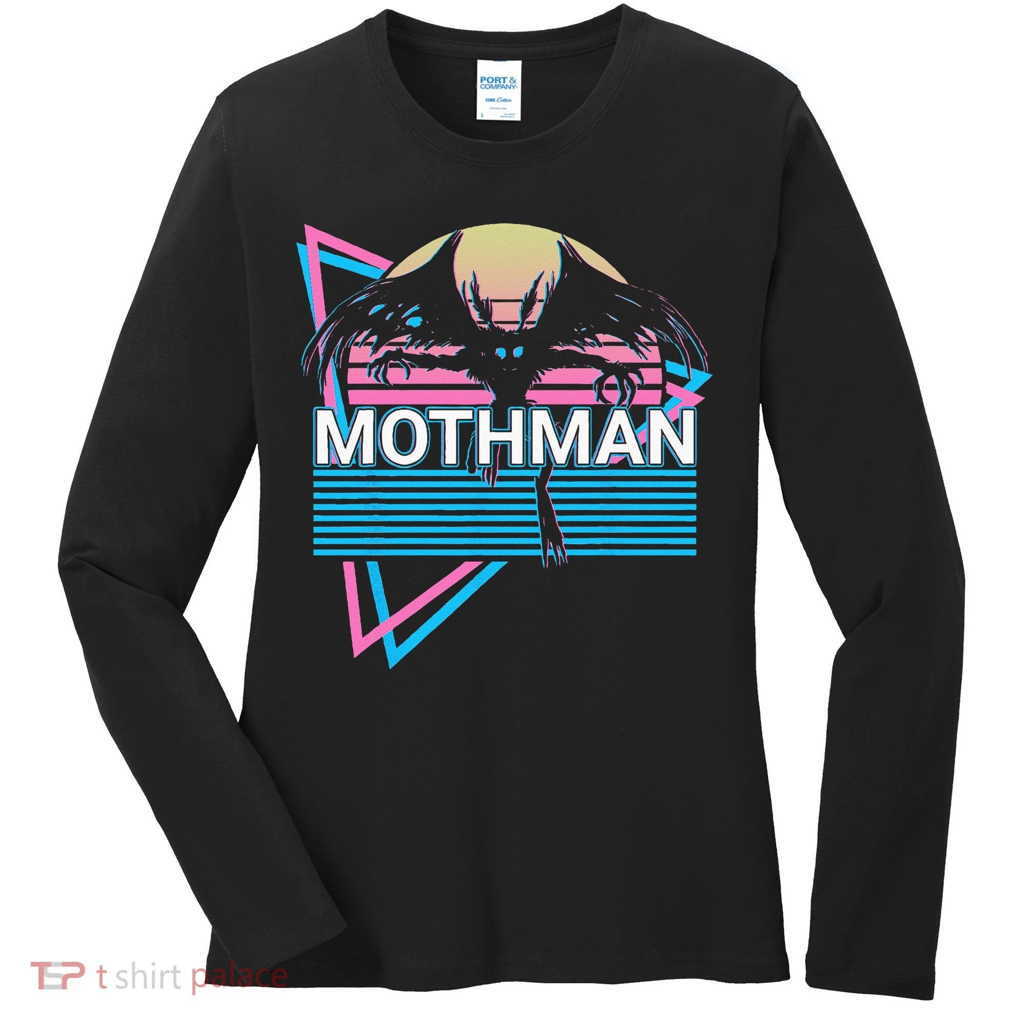 Mothman Cryptozoology Retro Cryptid Women's Long Sleeve Shirt