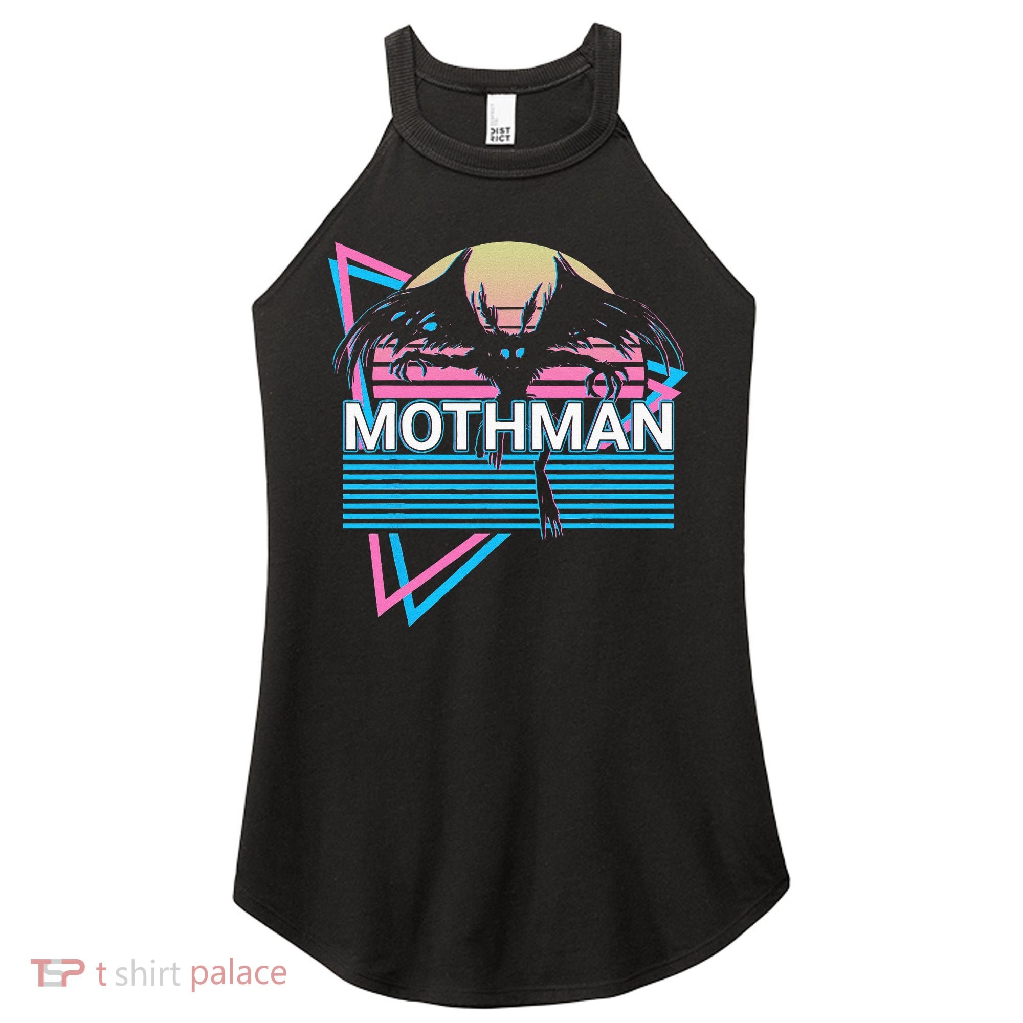 Mothman Cryptozoology Retro Cryptid Women's Perfect Tri Rocker Tank