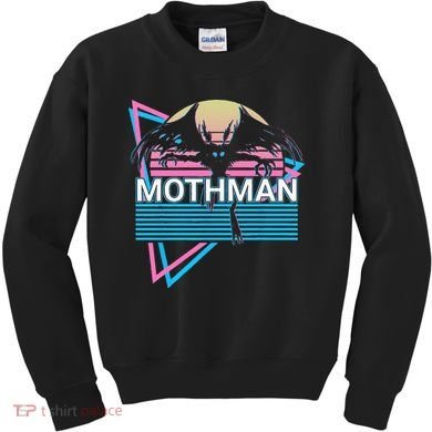 Mothman Cryptozoology Retro Cryptid Kids Sweatshirt