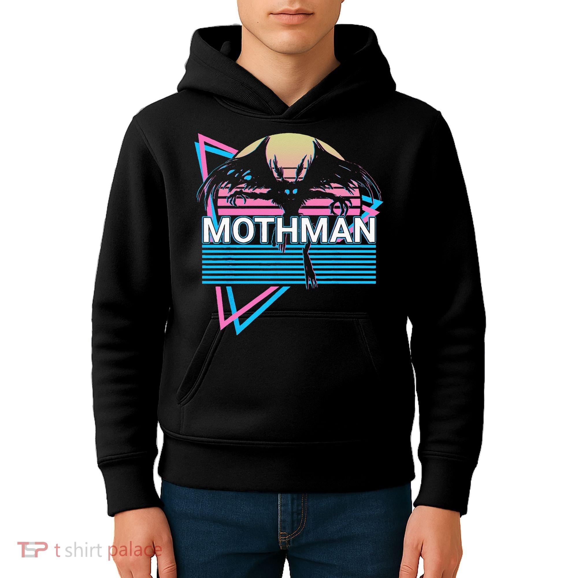 Mothman Cryptozoology Retro Cryptid Kids Hoodie