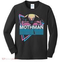 Mothman Cryptozoology Retro Cryptid Kids Long Sleeve Shirt thumb 0