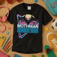 Mothman Cryptozoology Retro Cryptid Kids T-Shirt thumb 3