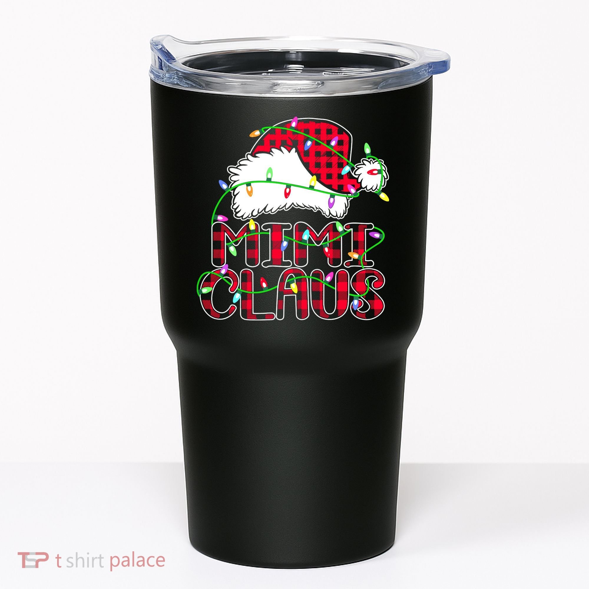 Mimi Claus Shirt Christmas Lights Pajama Family Matching Tumbler