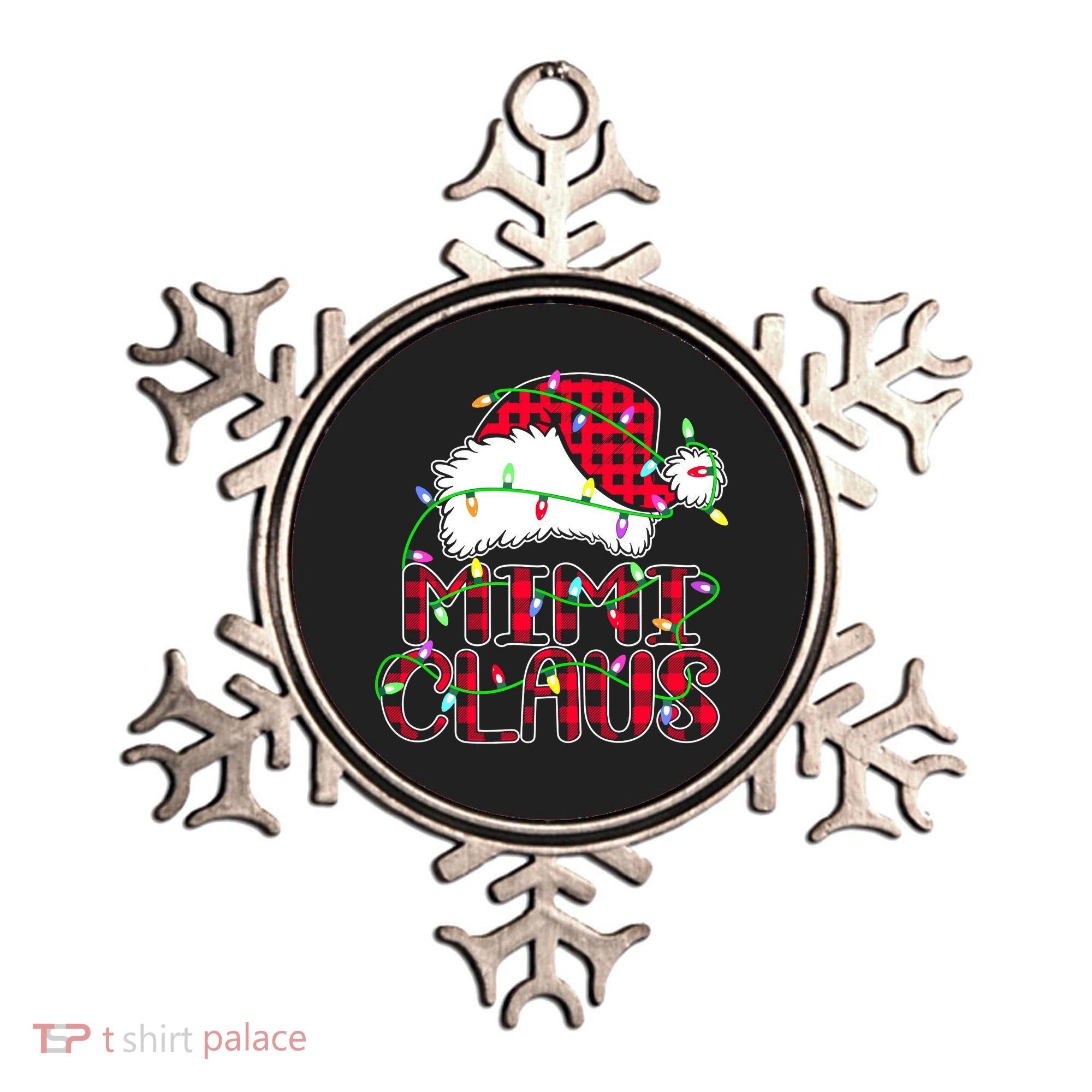 Mimi Claus Shirt Christmas Lights Pajama Family Matching Ornament