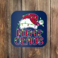 Mimi Claus Shirt Christmas Lights Pajama Family Matching Coaster thumb 0