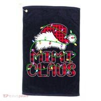 Mimi Claus Shirt Christmas Lights Pajama Family Matching Golf Towel thumb 0