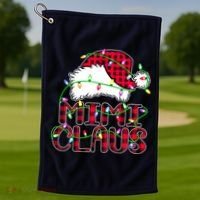 Mimi Claus Shirt Christmas Lights Pajama Family Matching Golf Towel thumb 1