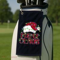 Mimi Claus Shirt Christmas Lights Pajama Family Matching Golf Towel thumb 2