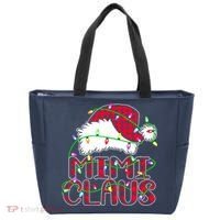 Mimi Claus Shirt Christmas Lights Pajama Family Matching Tote Bag thumb 0