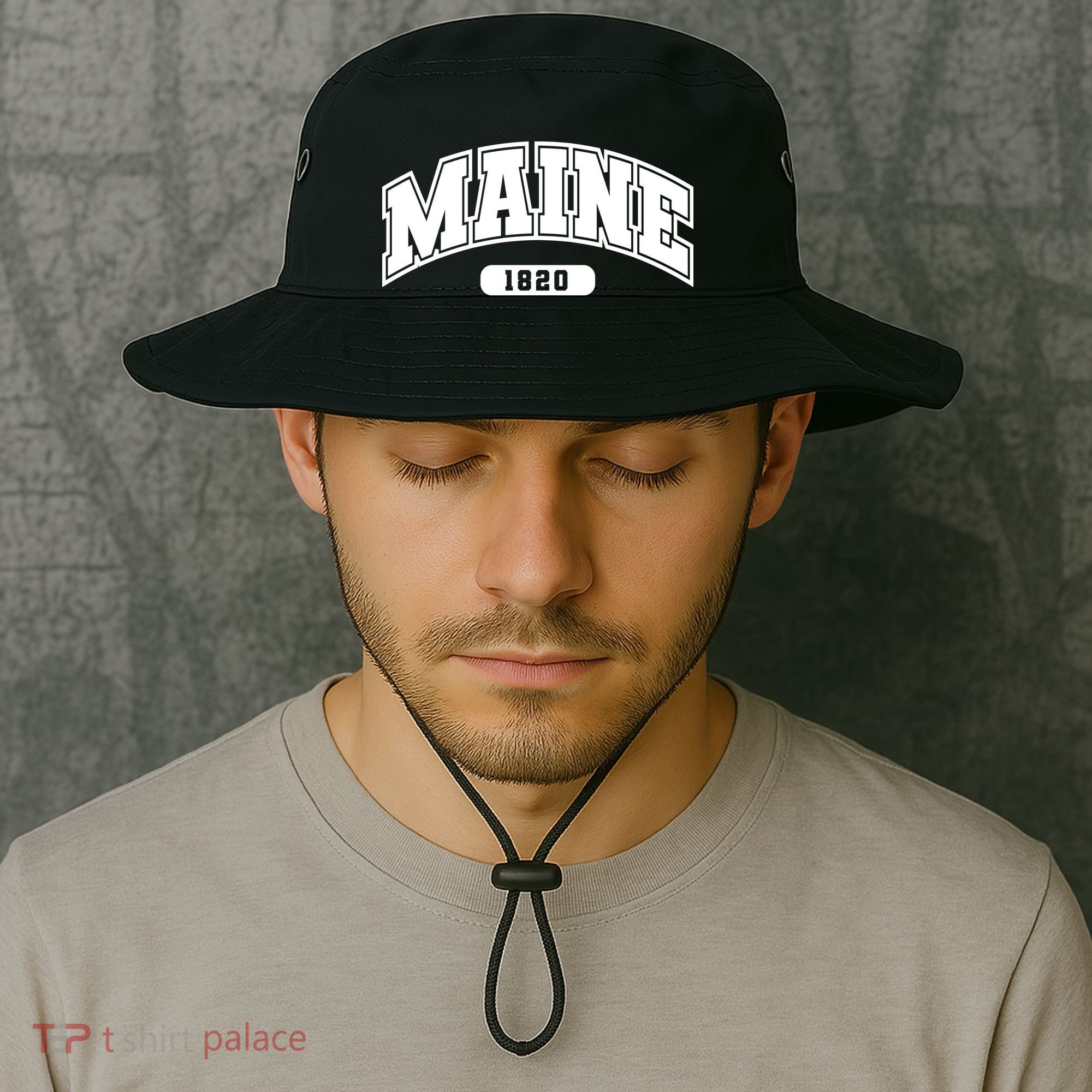 Maine Collegiate Style 1820 Bucket Hat