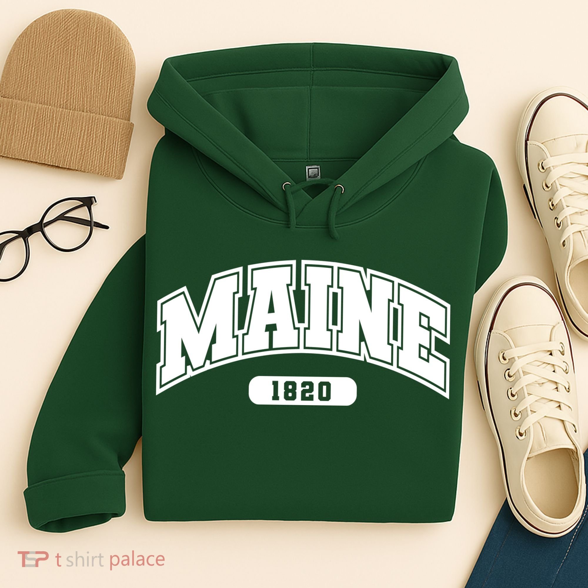 Maine Collegiate Style 1820 Hoodie
