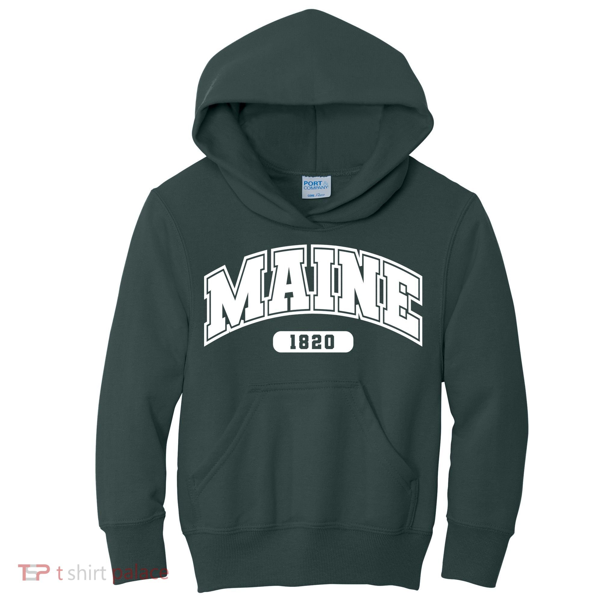 Maine Collegiate Style 1820 Kids Hoodie