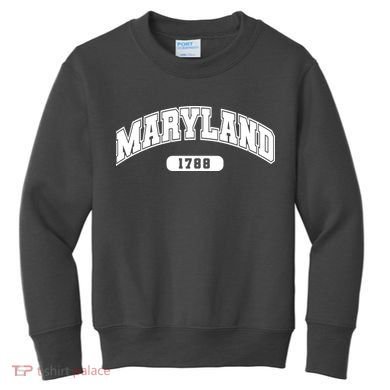 Maryland Collegiate Style 1788 Kids Sweatshirt