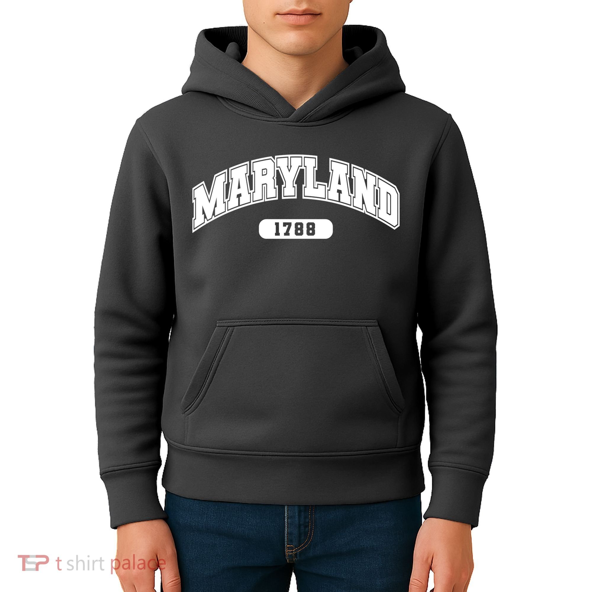 Maryland Collegiate Style 1788 Kids Hoodie