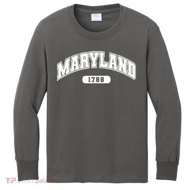 Maryland Collegiate Style 1788 Kids Long Sleeve Shirt