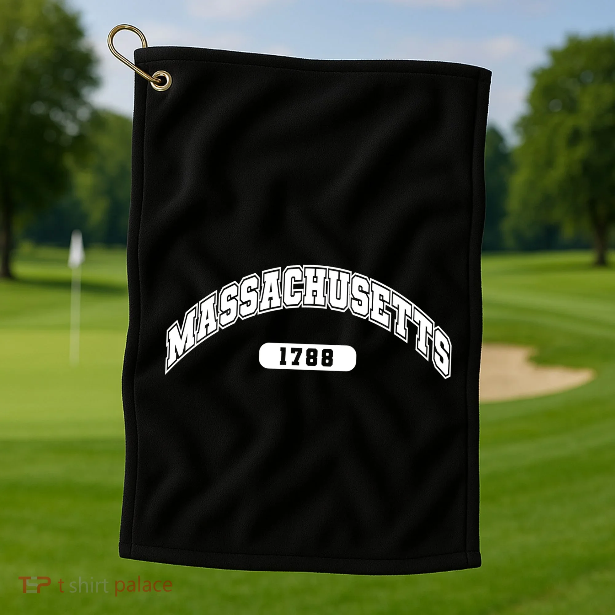 Massachusetts Collegiate Style 1788 Golf Towel