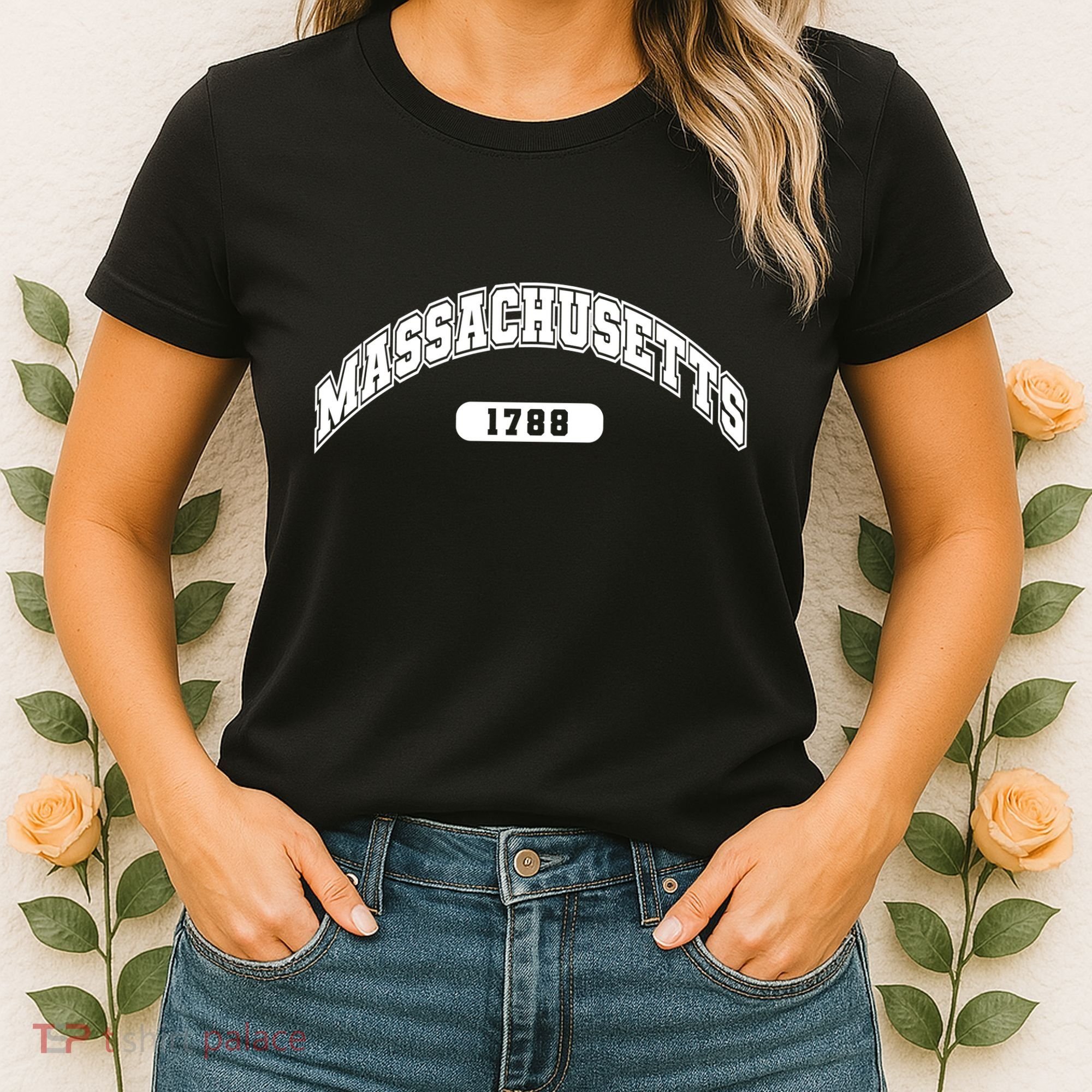 Massachusetts Collegiate Style 1788 Women's T-Shirt