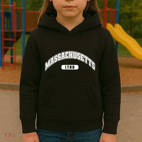 Massachusetts Collegiate Style 1788 Kids Hoodie