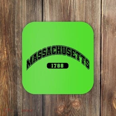 Massachusetts Collegiate Style 1788 Coaster