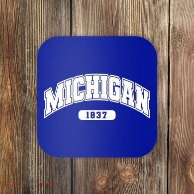 Michigan Collegiate Style 1837 Coaster