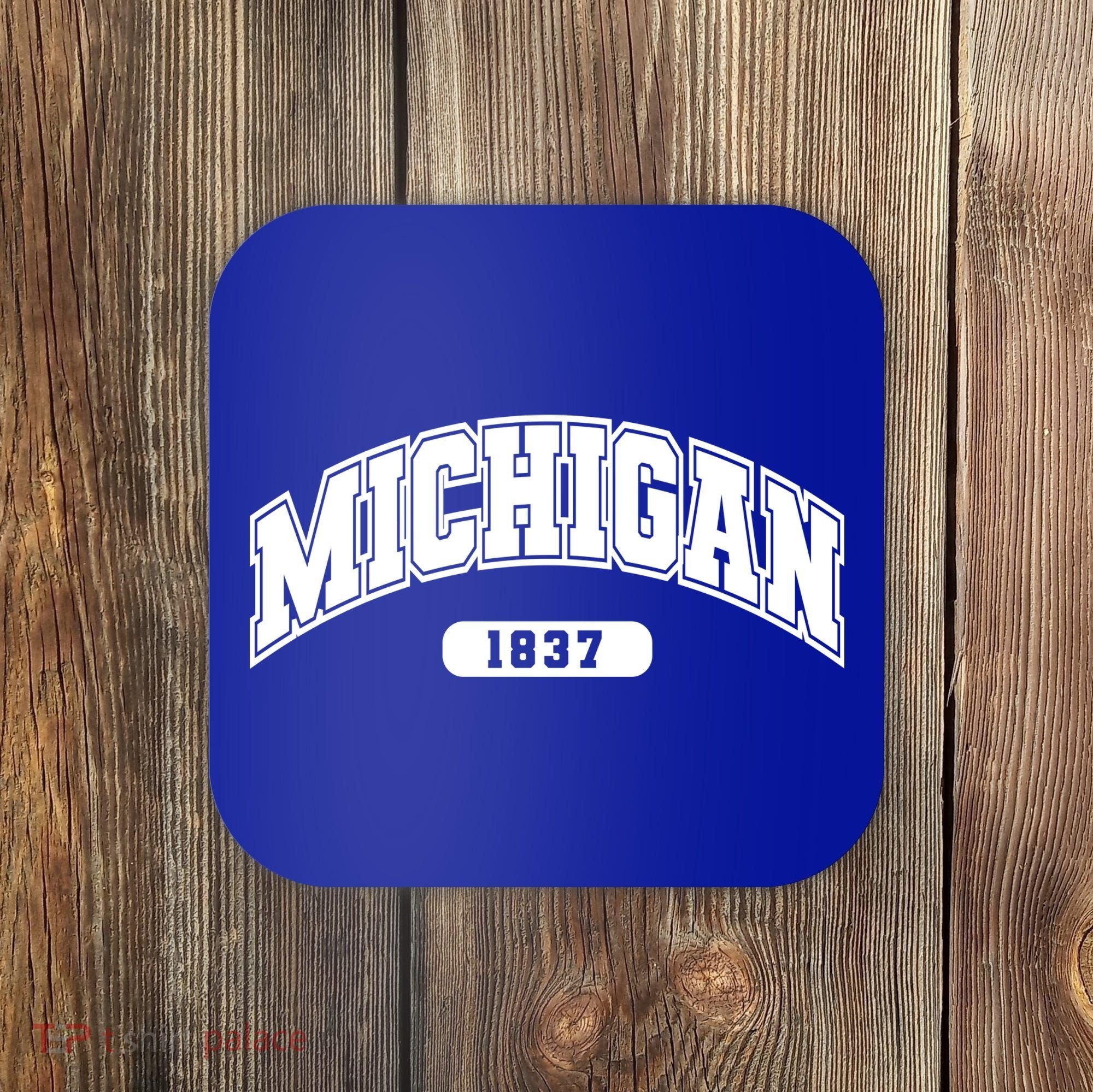 Michigan Collegiate Style 1837 Coaster