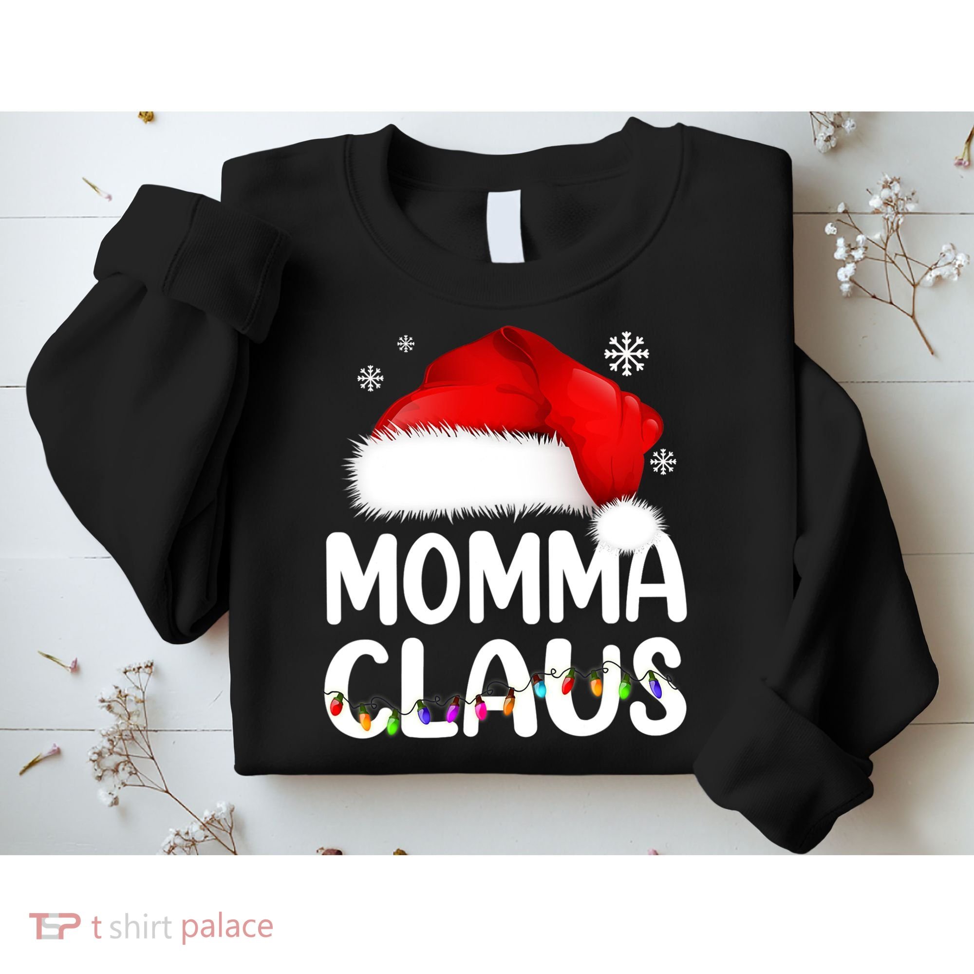 Momma Claus Shirt Christmas Pajama Family Matching Xmas Sweatshirt