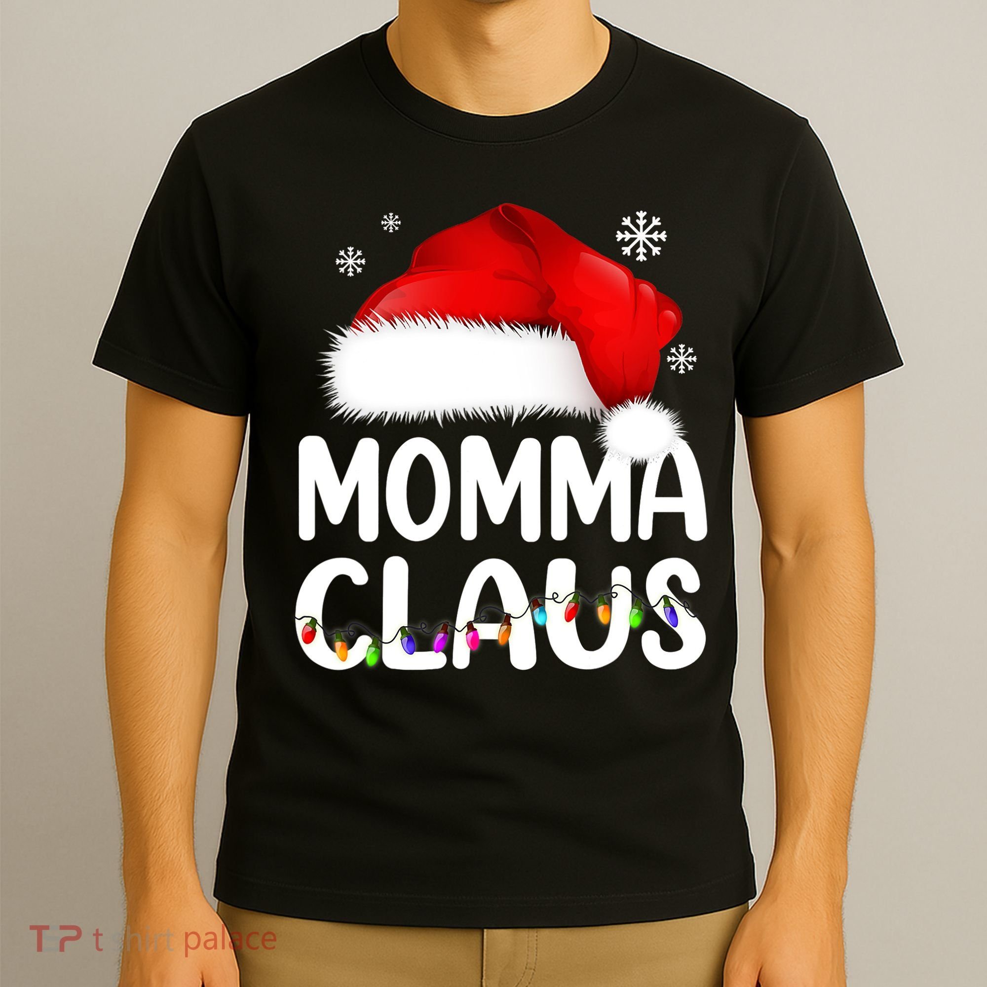 Momma Claus Shirt Christmas Pajama Family Matching Xmas T-Shirt