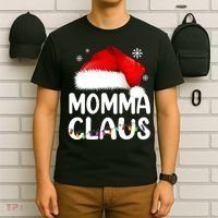 Momma Claus Shirt Christmas Pajama Family Matching Xmas T-Shirt thumb 6