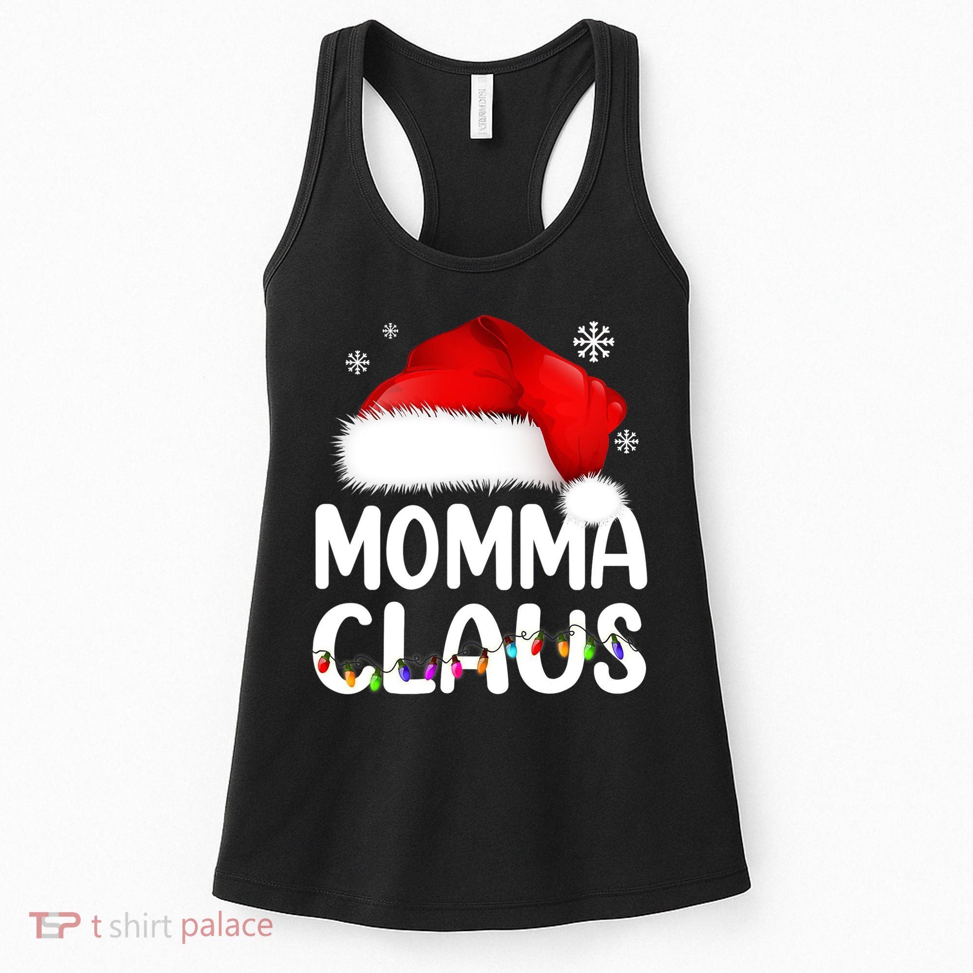 Momma Claus Shirt Christmas Pajama Family Matching Xmas Women's Tank Top