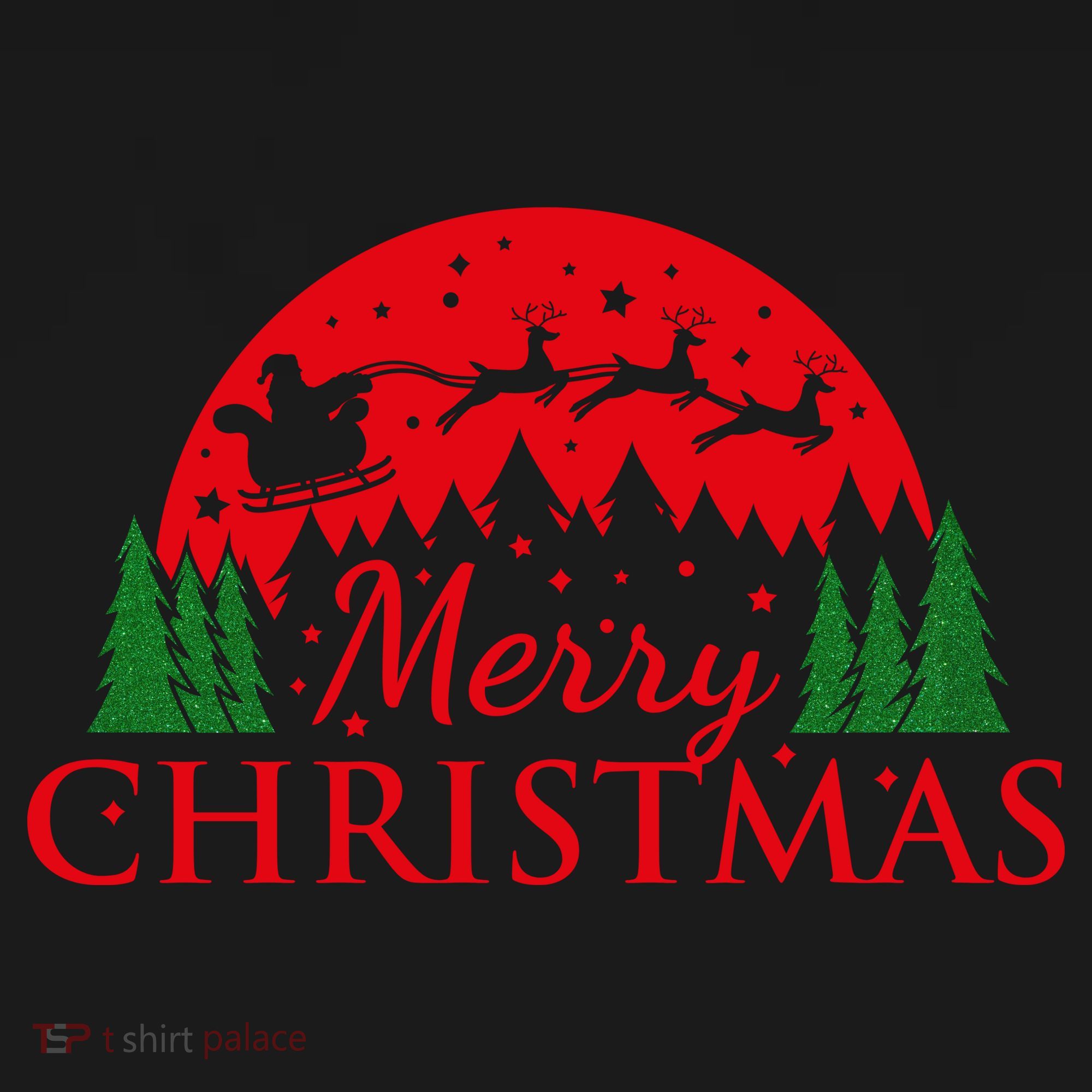 Merry Christmas Santa Reindeer Holiday Gift Coaster