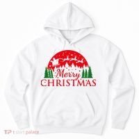 Merry Christmas Santa Reindeer Holiday Gift Hoodie thumb 0