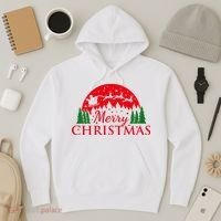 Merry Christmas Santa Reindeer Holiday Gift Hoodie thumb 3