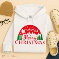 Merry Christmas Santa Reindeer Holiday Gift Hoodie thumb 4