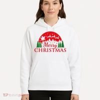 Merry Christmas Santa Reindeer Holiday Gift Hoodie thumb 5