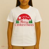 Merry Christmas Santa Reindeer Holiday Gift T-Shirt thumb 4