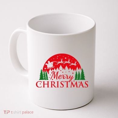 Merry Christmas Santa Reindeer Holiday Gift Coffee Mug