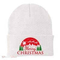 Merry Christmas Santa Reindeer Holiday Gift Beanie thumb 0