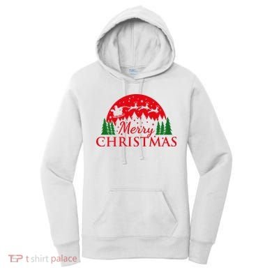 Merry Christmas Santa Reindeer Holiday Gift Women's Hoodie
