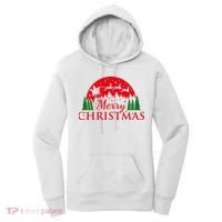 Merry Christmas Santa Reindeer Holiday Gift Women's Hoodie thumb 0