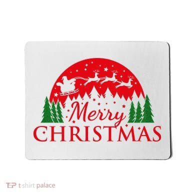 Merry Christmas Santa Reindeer Holiday Gift Mousepad