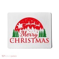 Merry Christmas Santa Reindeer Holiday Gift Mousepad thumb 0