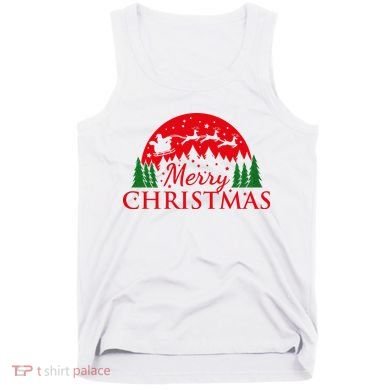 Merry Christmas Santa Reindeer Holiday Gift Tank Top
