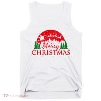 Merry Christmas Santa Reindeer Holiday Gift Tank Top thumb 0