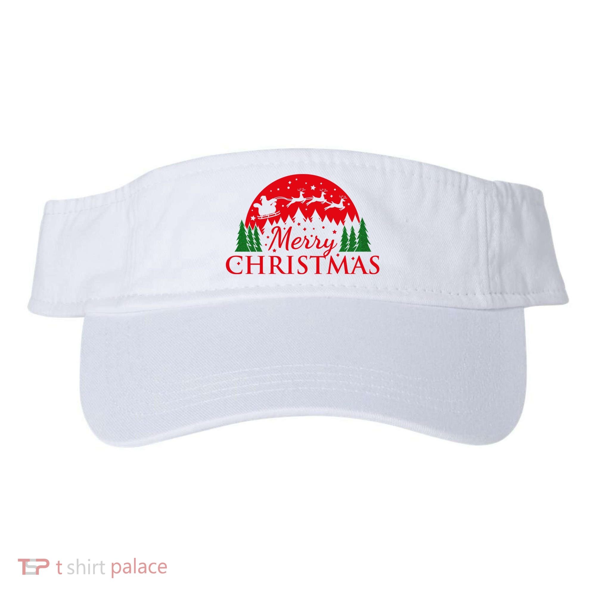 Merry Christmas Santa Reindeer Holiday Gift Visor