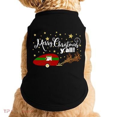 Merry Christmas Santa's Sleigh Doggie Tank