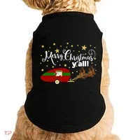 Merry Christmas Santa's Sleigh Doggie Tank thumb 0