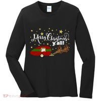 Merry Christmas Santa's Sleigh Women's Long Sleeve Shirt thumb 0